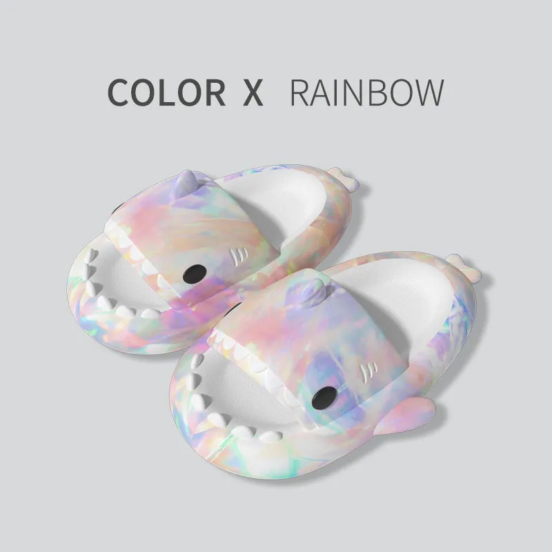 Shark Slippers Heart Print Shoes