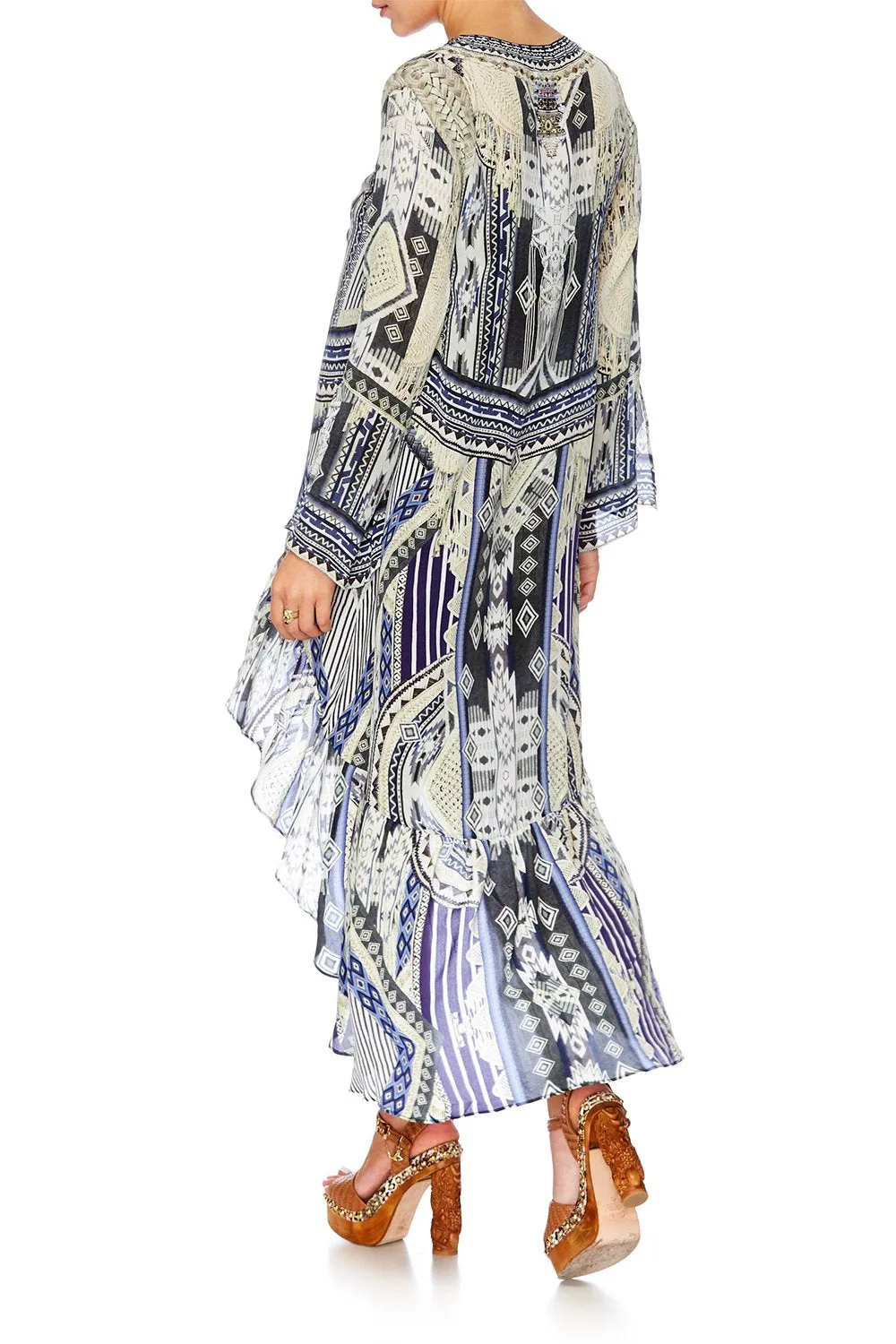SHORT DRESS WITH HIGH LOW HEM TIE THE KNOT