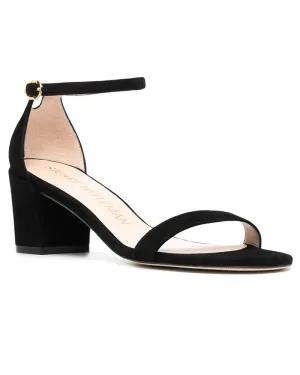 Simple Black Suede Sandal