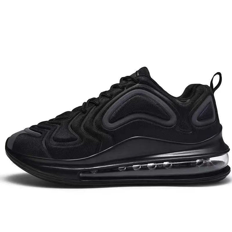 Stylish Casual Air Cushion Black Sneakers (Men)
