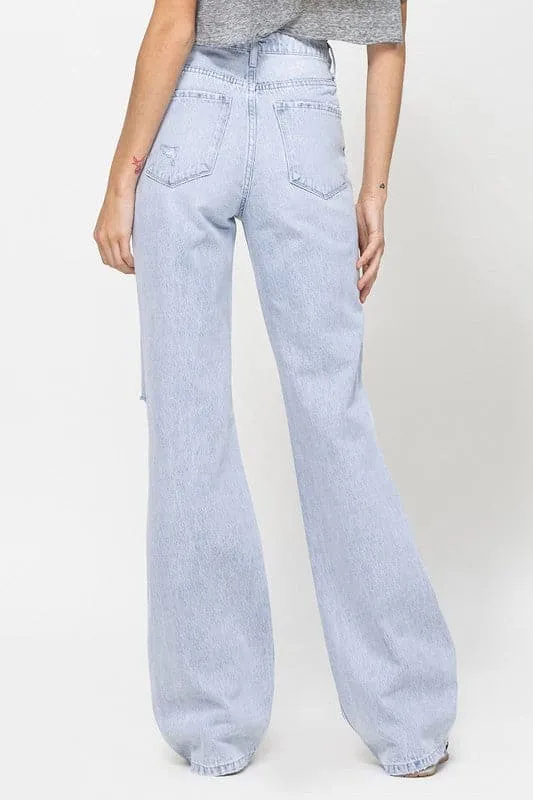 Throw Back High-Waist Flare Jeans
