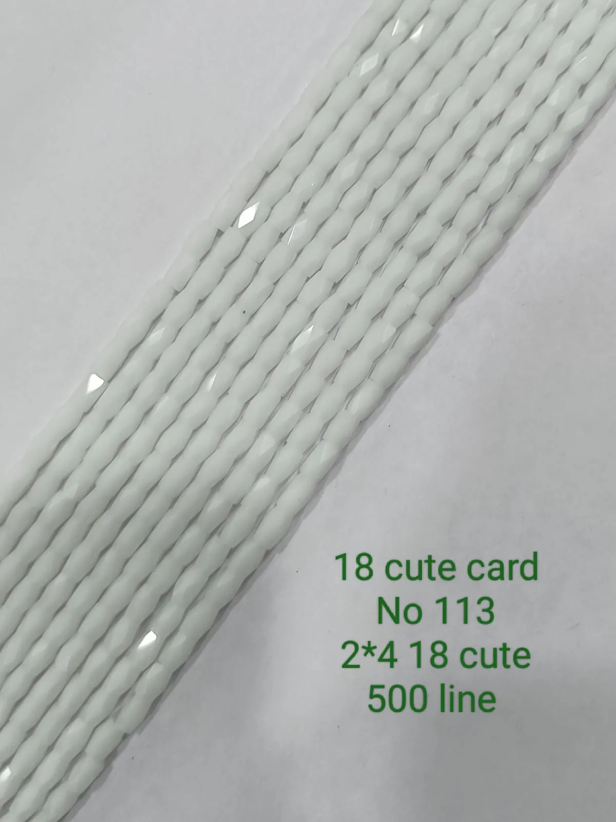 White 18 Cut Crystal Beads