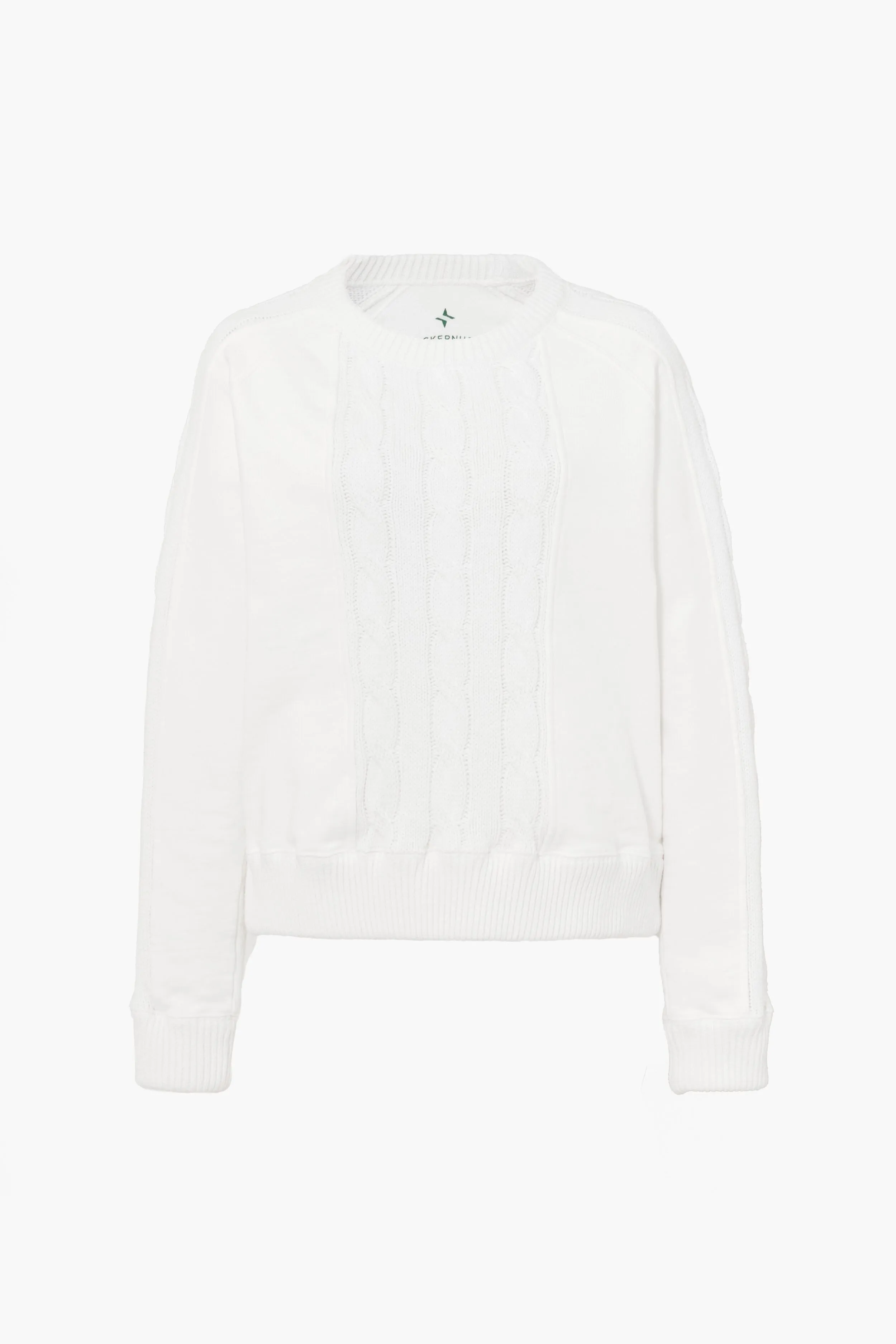 White Cable Knit Reid Sweatshirt