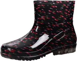 Womens Rain Boots Wide Feet Mens Grounded Footwear Small Heel Booties Non Slip Work Barefoot Shoes Women's Mid Calf Rain Boots Waterproof Fashion Womens Chelsea Boots