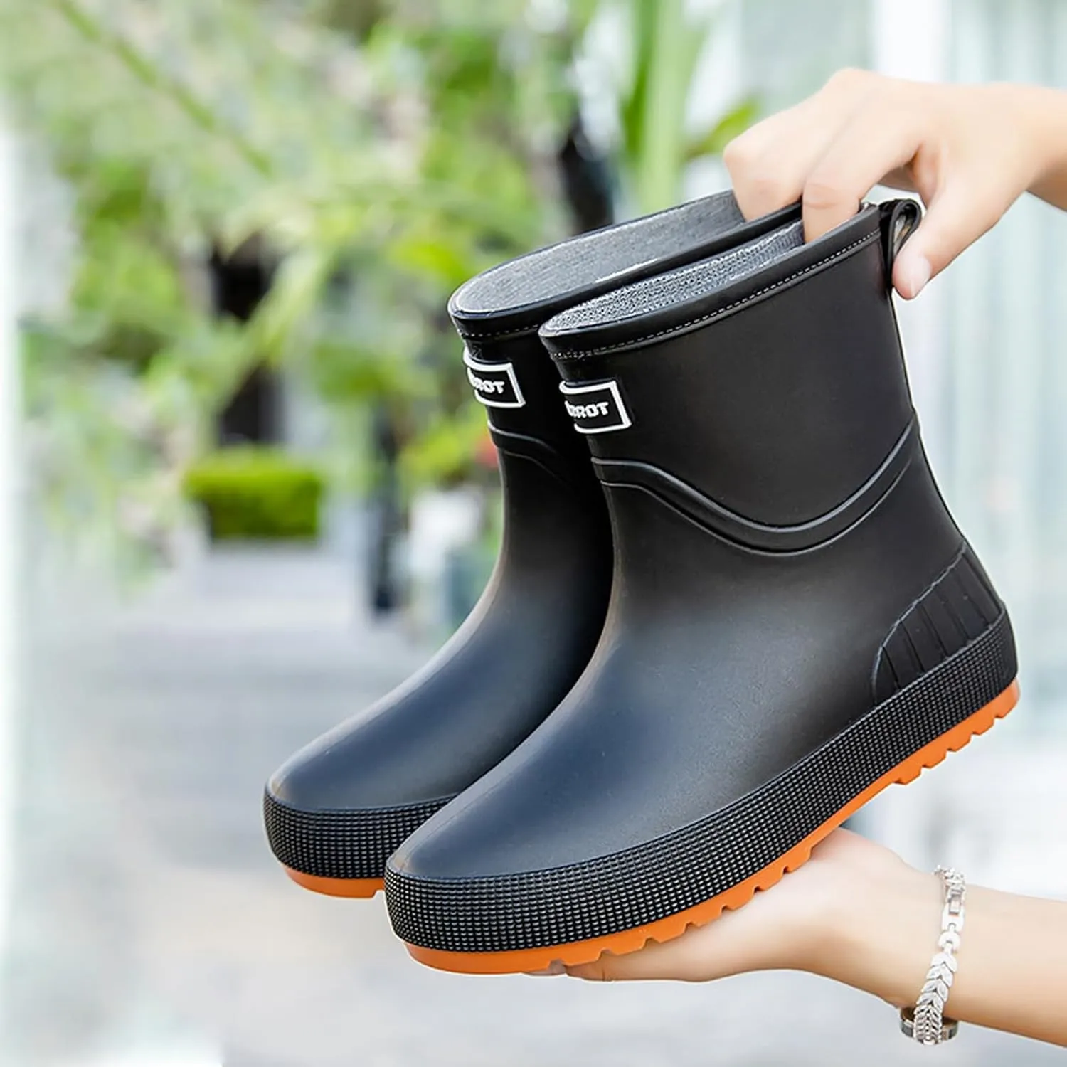 Womens Rain Boots Womens Rubber Boots Comfort Waterproof for Boating Fishing Gardening Farming Rain Shoes