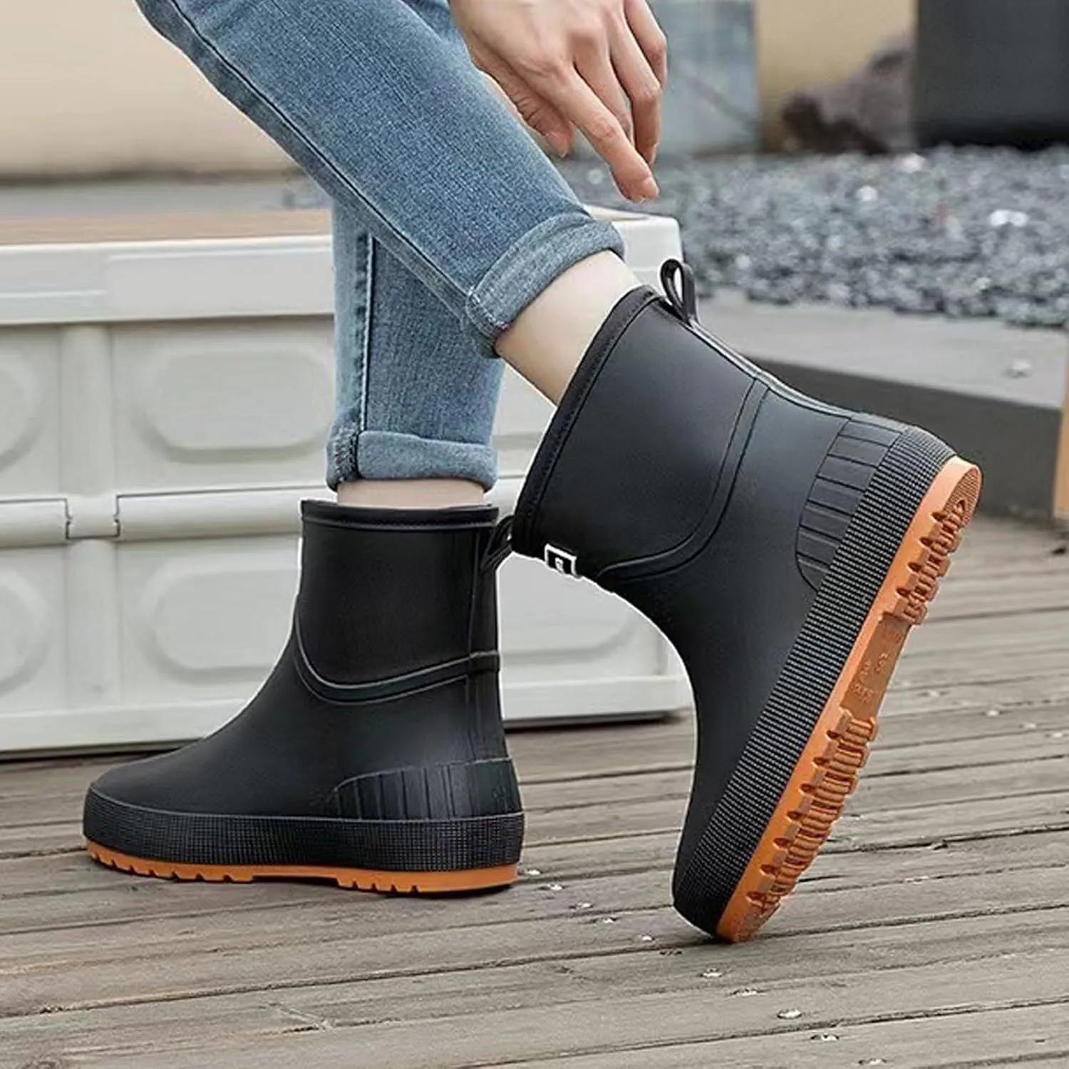 Womens Rain Boots Womens Rubber Boots Comfort Waterproof for Boating Fishing Gardening Farming Rain Shoes