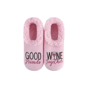 Women's Simply Pairables Cozy Snoozies® Pink Good Friends Wine Together